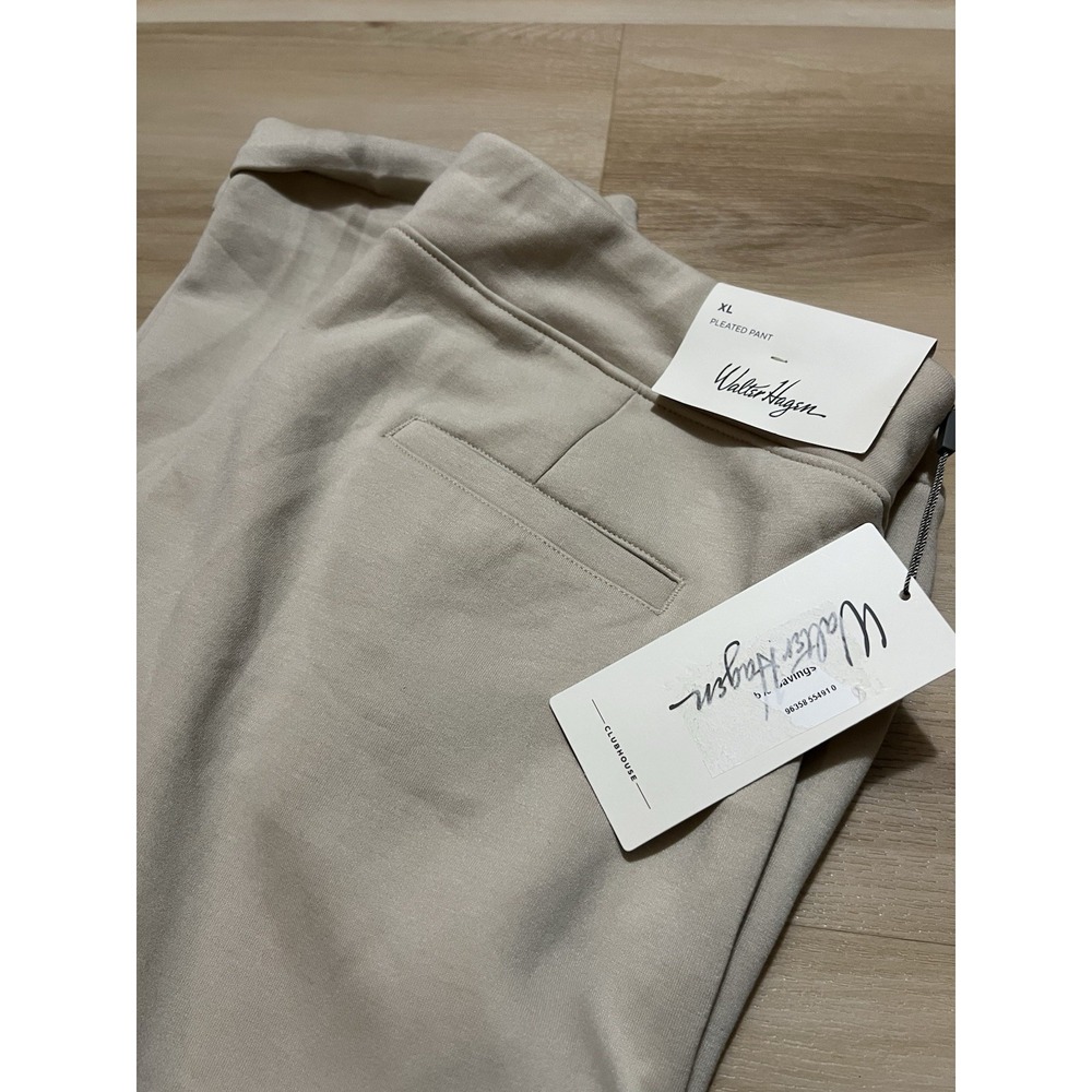 NWT Walter Hagen Women's Golf Pants Size XL Khaki Fashion Pleated Cuffed Hem